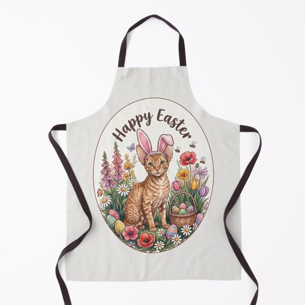 Item preview, Funny Cornish Rex Cat Happy Easter Egg Bunny Boys Girls Kids designed and sold by FurryHavenPH.