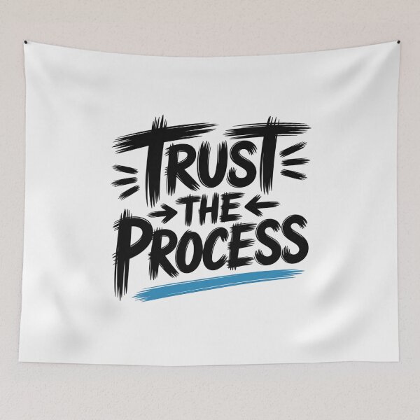 Item preview, Trust The Process Edgy Motivational Design designed and sold by IslandTyped.