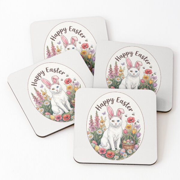 Item preview, Funny Khao Manee Cat Happy Easter Egg Bunny Boys Girls Kids designed and sold by FurryHavenPH.