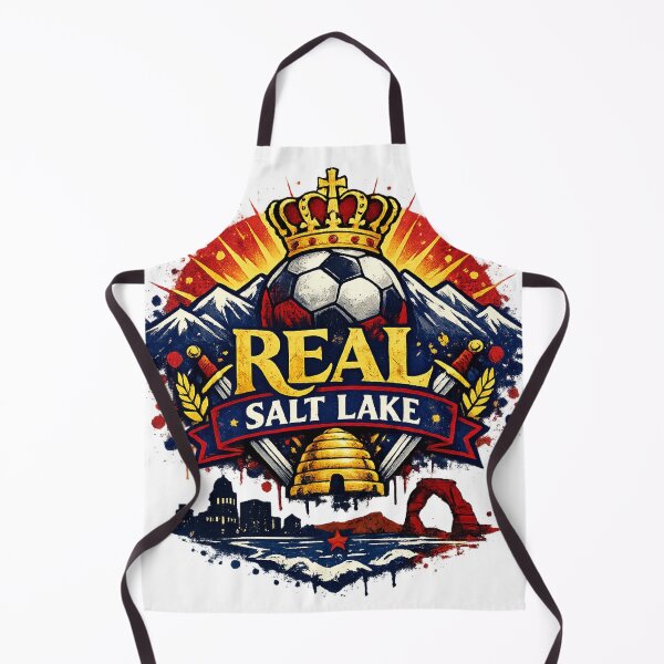 Item preview, Real Salt Lake Soccer Design Crown Football Fan Shirt Utah Skyline Vintage Style MLS Inspired Sports Graphic Gift designed and sold by GarnerSupplyCo.