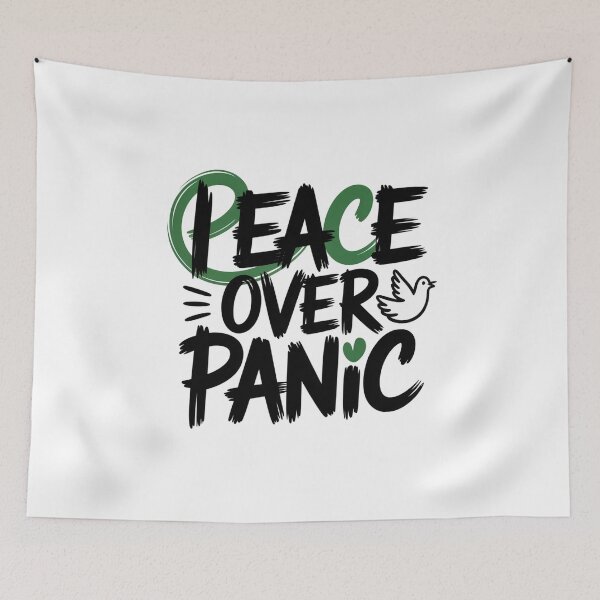 Item preview, Peace Over Panic Mental Health Faith Art designed and sold by IslandTyped.