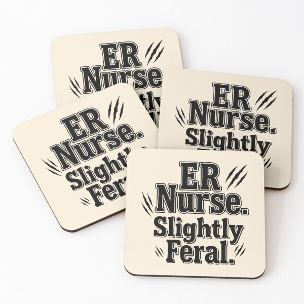 Item preview, Funny ER Nurse Slightly Feral Sarcastic Healthcare Gift Design designed and sold by Dantin.