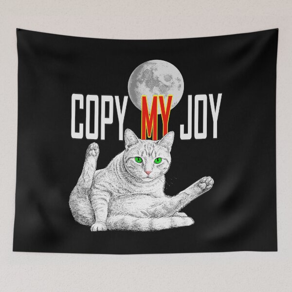 Item preview, Funny Cat Moon Joy Space Parody designed and sold by ChR-oman.