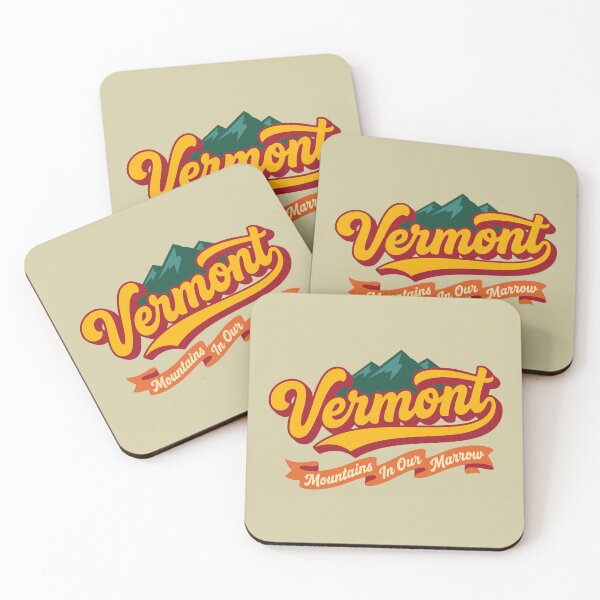 Item preview, Vermont Retro Mountain Script Vintage State Pride Lettering designed and sold by Cozy-Old-Pub.