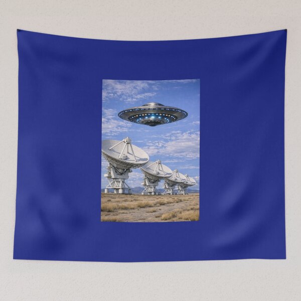 Item preview, UFO Hovering over the Very Large Array in New Mexico designed and sold by Halifaxartguy.