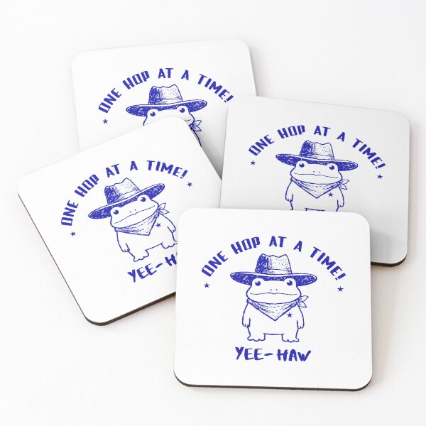 Item preview, One Hop at a Time! Yee Haw – Cowboy Frog Doodle designed and sold by majesty-prints.