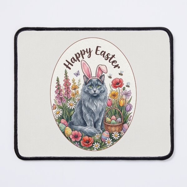 Item preview, Funny Nebelung Cat Happy Easter Egg Bunny Boys Girls Kids designed and sold by FurryHavenPH.
