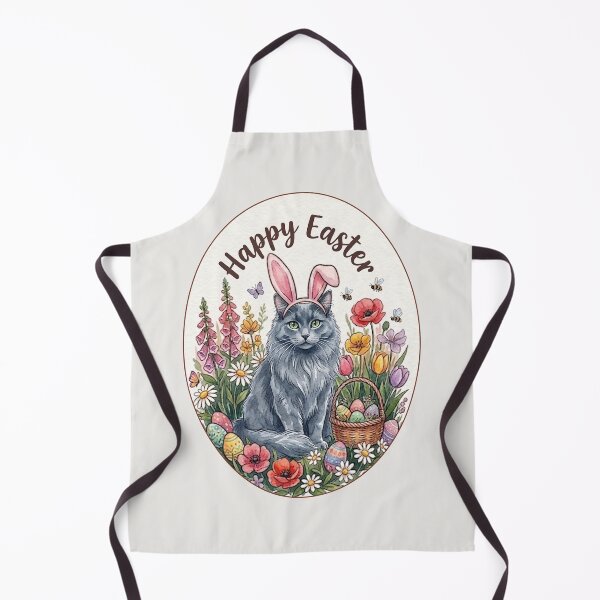 Item preview, Funny Nebelung Cat Happy Easter Egg Bunny Boys Girls Kids designed and sold by FurryHavenPH.