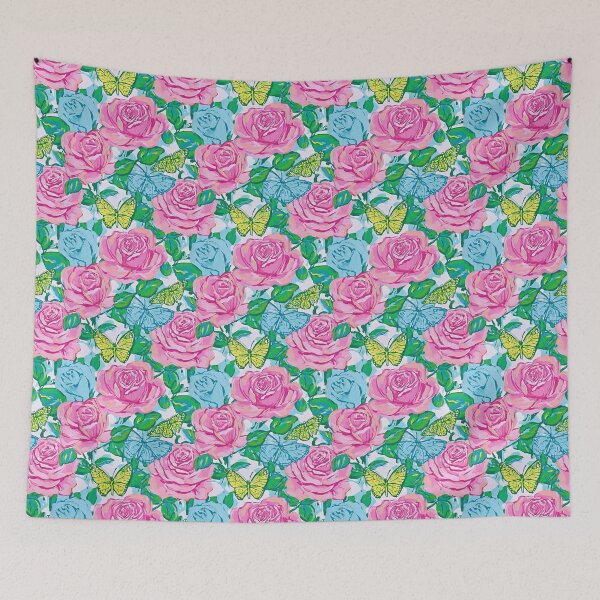 Item preview, Preppy roses and butterflies sketches in acrylic designed and sold by SophieClimaArt.