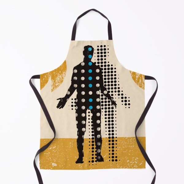 Item preview, Neon Glitch Human Silhouettes | Abstract Digital Duo with Dots and Stripes designed and sold by MikZviagin.