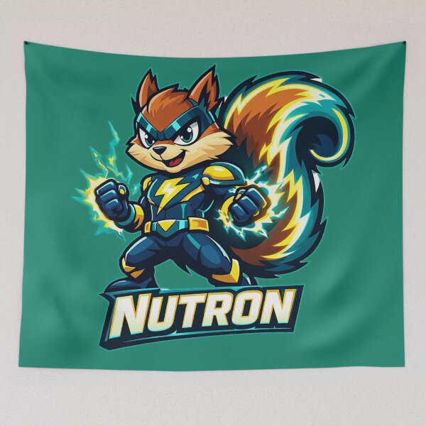 Item preview, Nutron the Electric Squirrel Hero designed and sold by SecretSquirrellDesigns.
