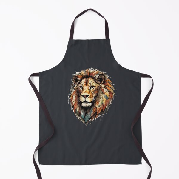 Item preview, Geometric Mosaic Lion Head – Modern Animal Art designed and sold by Tklezardesigns.