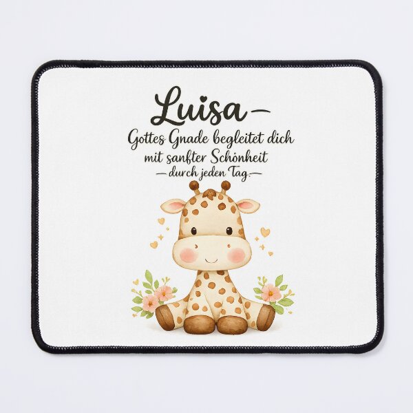 Item preview, Personalized Giraffe Children's Room Poster with the name Luisa designed and sold by LoveNurseries.