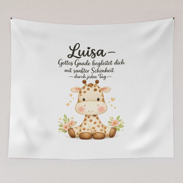 Item preview, Personalized Giraffe Children's Room Poster with the name Luisa designed and sold by LoveNurseries.