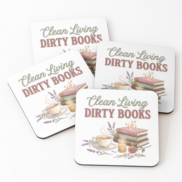 Item preview, Clean Living Dirty Books Cottagecore Watercolor Art designed and sold by Seeding Serendipity.