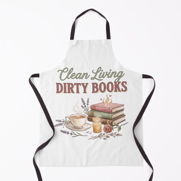 Item preview, Clean Living Dirty Books Cottagecore Watercolor Art designed and sold by Seeding Serendipity.