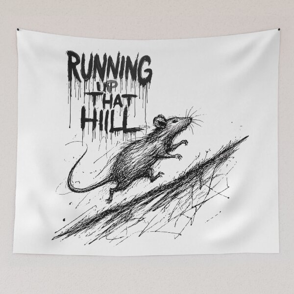 Item preview, Running Up That Hill – Dark Grunge Rat Art designed and sold by The Sandy Design Store.