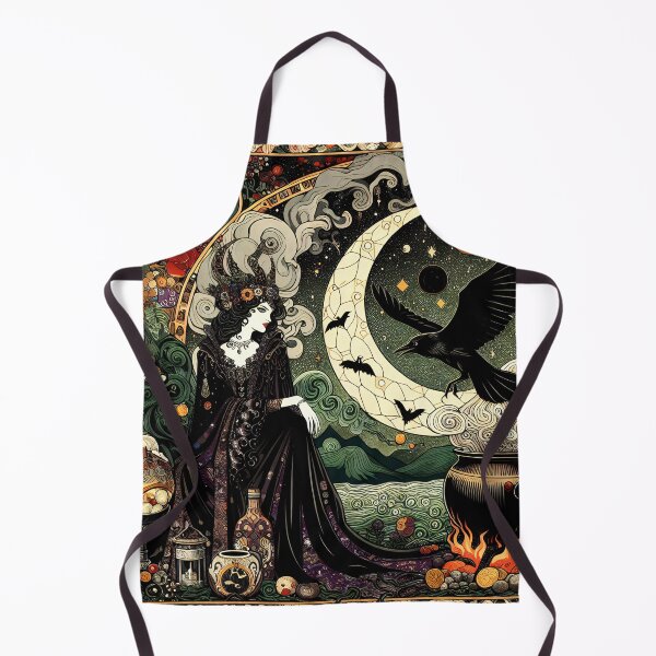 Item preview, The Cauldron of Morgan Le Fay | Arthurian Witch Art Nouveau designed and sold by Stoneflower-Art.