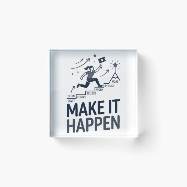 Item preview, Make It Happen: A Motivational Journey to Your Goals designed and sold by AlexLerry.