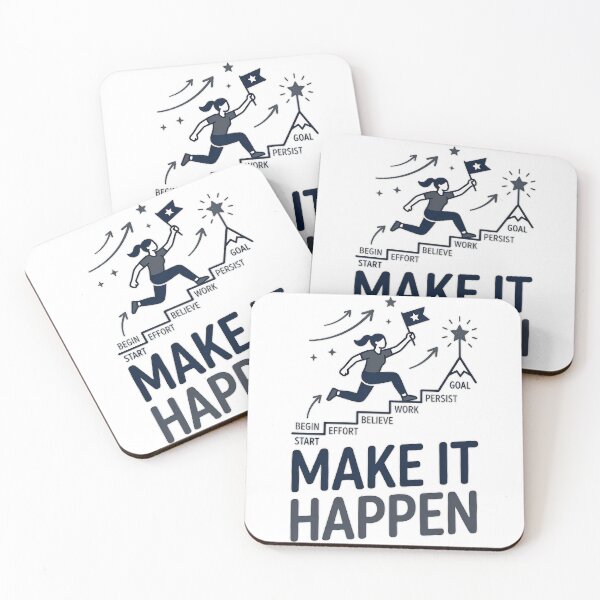 Item preview, Make It Happen: A Motivational Journey to Your Goals designed and sold by AlexLerry.