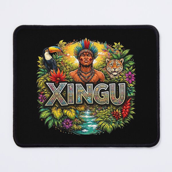 Item preview, XINGU Amazonian Tribal Art – Indigenous Warrior, Wildlife and Vibrant Nature designed and sold by G-A-D-U.