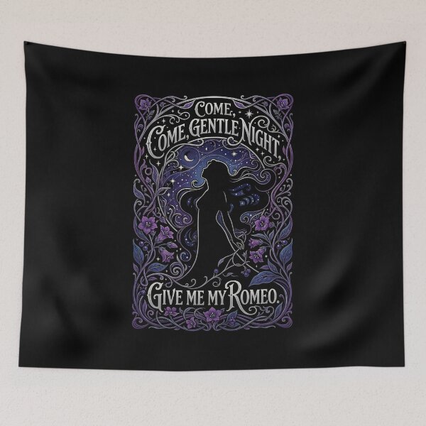 Item preview, Come Gentle Night Give Me My Romeo Juliet Quote designed and sold by Fenay Designs.