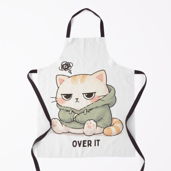 Item preview, Over It Cat | Cute Kawaii Aesthetic | Tired Mood Design designed and sold by The Mood Index.