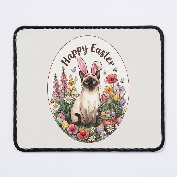 Item preview, Funny Siamese Cat Happy Easter Egg Bunny Boys Girls Kids designed and sold by FurryHavenPH.
