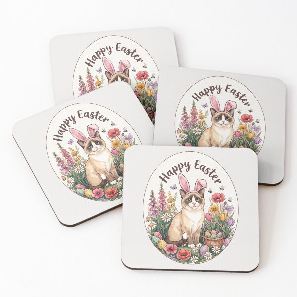 Item preview, Funny Snowshoe Cat Happy Easter Egg Bunny Boys Girls Kids designed and sold by FurryHavenPH.