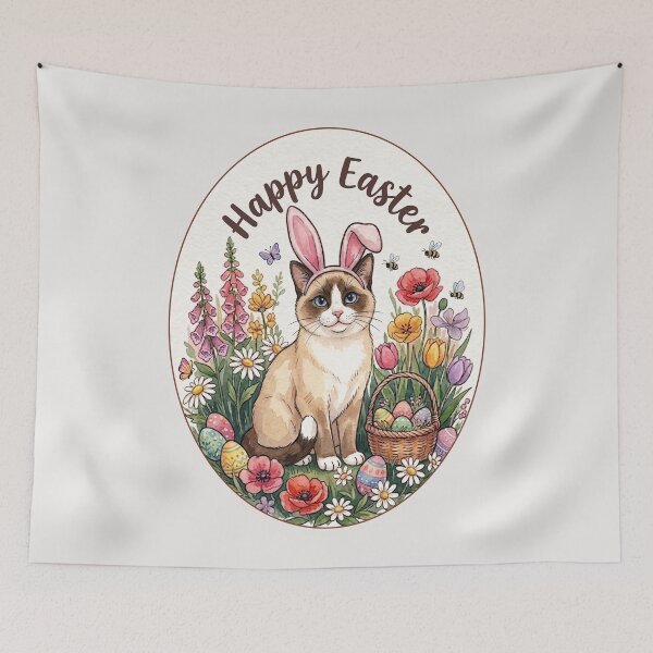 Item preview, Funny Snowshoe Cat Happy Easter Egg Bunny Boys Girls Kids designed and sold by FurryHavenPH.