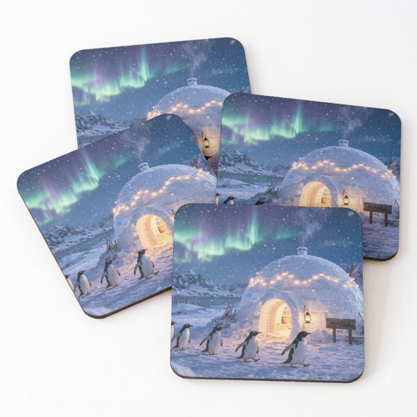 Item preview, Penguins Under the Northern Lights designed and sold by JuViRo.