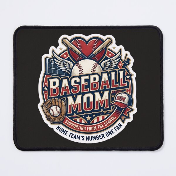 Item preview, Vintage Baseball Mom Badge - Home Team's Number One Fan designed and sold by Lozarux.
