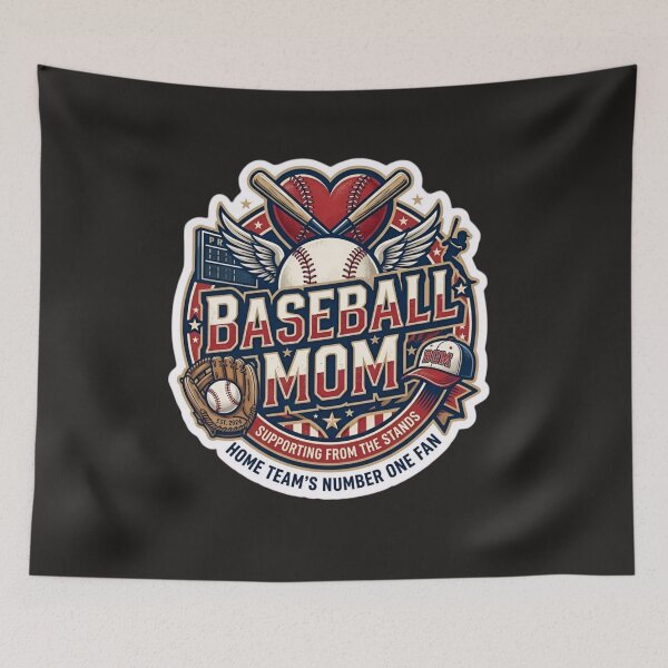 Item preview, Vintage Baseball Mom Badge - Home Team's Number One Fan designed and sold by Lozarux.