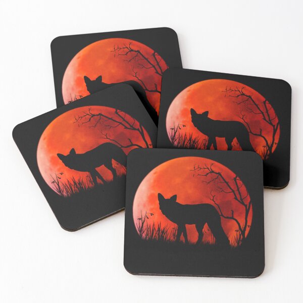 Item preview, Dark Orange Moon Fox Silhouette Aesthetic Design designed and sold by StyleBloomes.