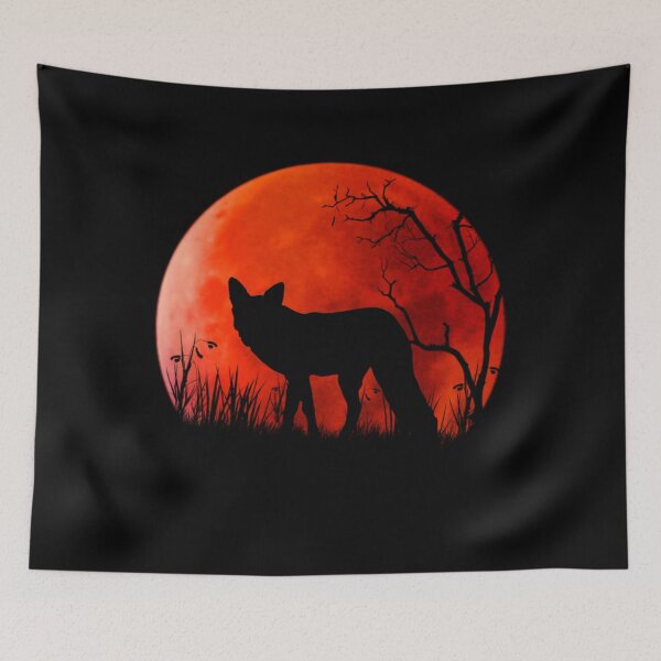 Item preview, Dark Orange Moon Fox Silhouette Aesthetic Design designed and sold by StyleBloomes.