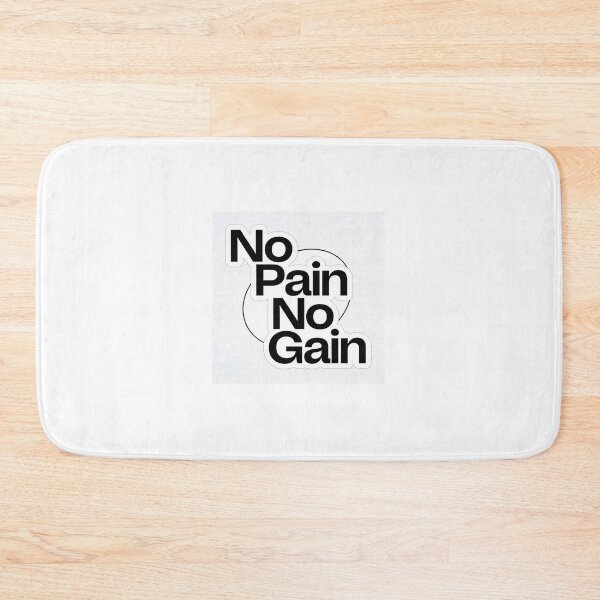 Item preview, No Pain No Gain Bold Motivation Sticker | Gym Fitness Quote Black Typography designed and sold by PixelKart.