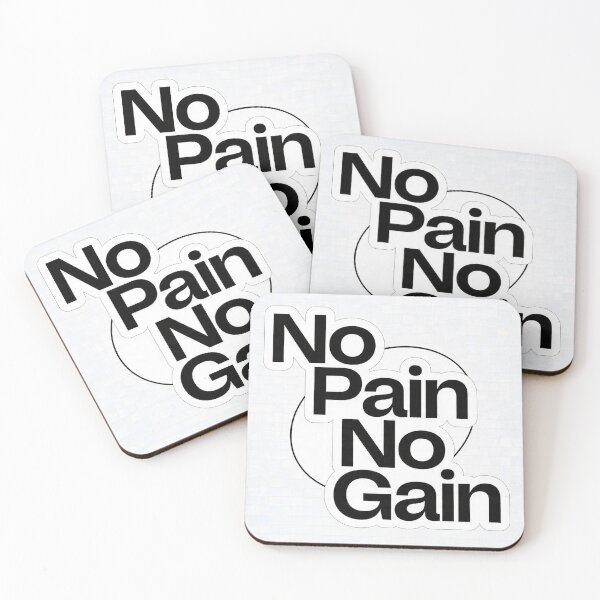 Item preview, No Pain No Gain Bold Motivation Sticker | Gym Fitness Quote Black Typography designed and sold by PixelKart.
