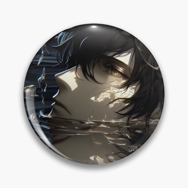 Item preview, Submerged Illusions: The Melancholic Anime Boy and the Shattered Water Reflection designed and sold by MouradStudio.