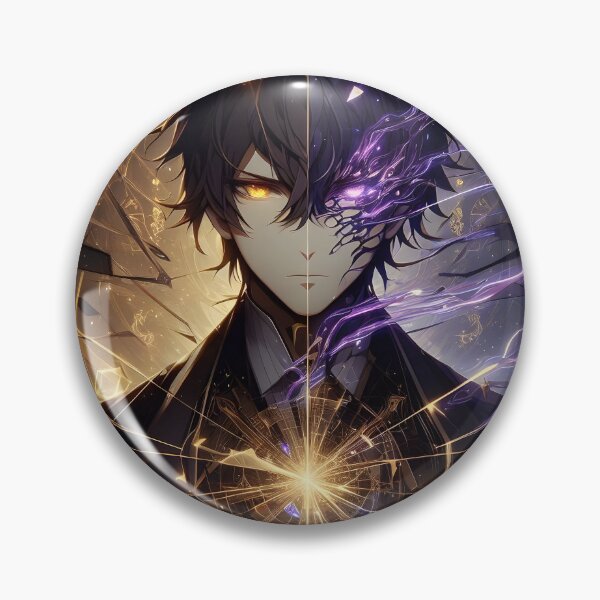 Item preview, Shattered Crown: The Anime Boy of Golden Order and Void-Corrupted Duality designed and sold by MouradStudio.