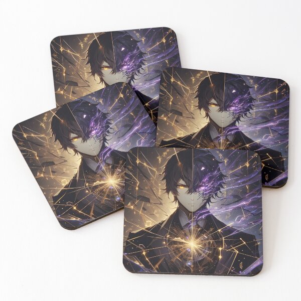 Item preview, Shattered Crown: The Anime Boy of Golden Order and Void-Corrupted Duality designed and sold by MouradStudio.
