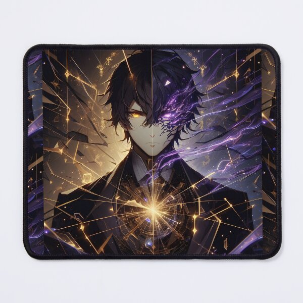 Item preview, Shattered Crown: The Anime Boy of Golden Order and Void-Corrupted Duality designed and sold by MouradStudio.