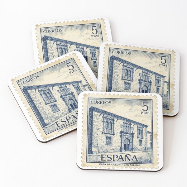 Item preview, Vintage Spain Stamp Casa de Colon Las Palmas designed and sold by brkvdesign.