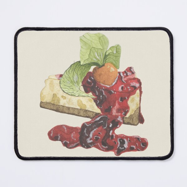 Item preview, Cheesecake with fruit sauce – handmade in watercolor. designed and sold by Greitas.