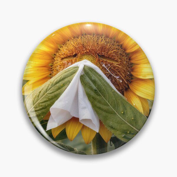 Item preview, Sunflower Sneezing into a White Tissue designed and sold by Maria Dryfhout.