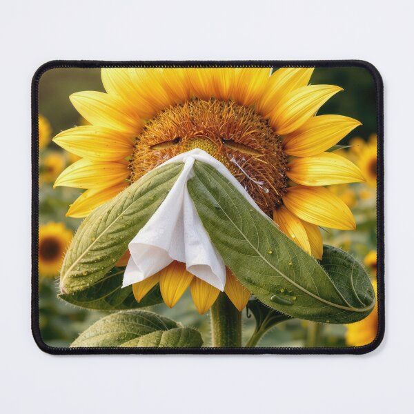Item preview, Sunflower Sneezing into a White Tissue designed and sold by Maria Dryfhout.