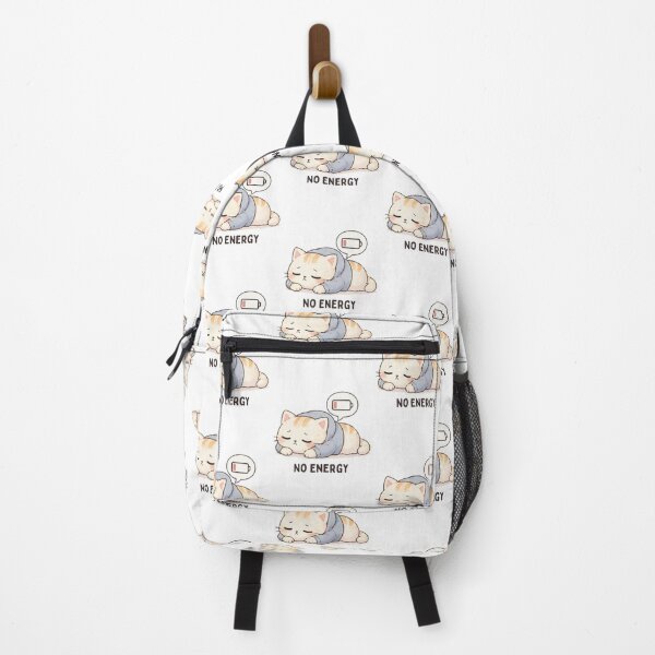Item preview, No Energy Cat | Cute Kawaii Aesthetic | Low Energy Mood Design designed and sold by The Mood Index.