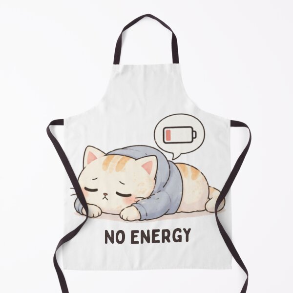 Item preview, No Energy Cat | Cute Kawaii Aesthetic | Low Energy Mood Design designed and sold by The Mood Index.
