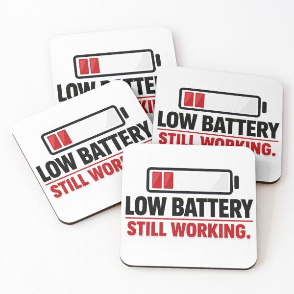 Item preview, Low Battery Still Working Funny T-Shirt | Tired Worker Humor Warehouse Design designed and sold by KeeganDykes.