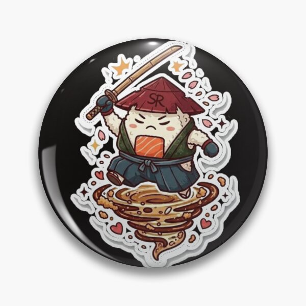 Item preview, The Last Soy-murai: Cute Samurai Sushi Sticker designed and sold by Solaris92s.