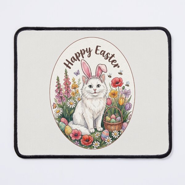Item preview, Funny White Cat Happy Easter Egg Bunny Boys Girls Kids designed and sold by FurryHavenPH.